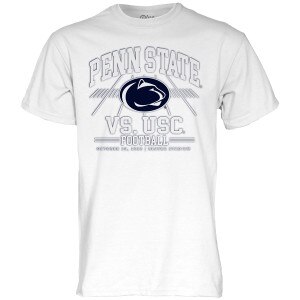 white short sleeve t-shirt Penn State vs. USC Football, October 10, 2026